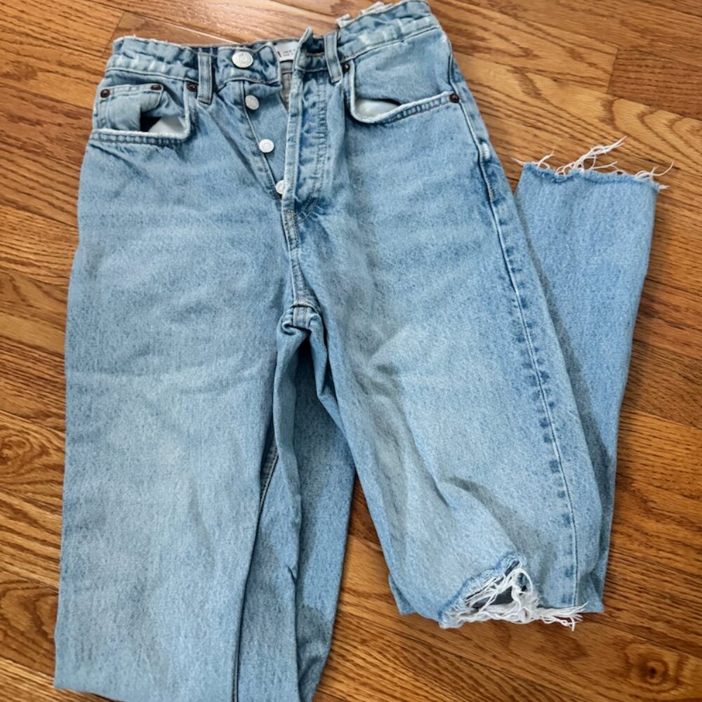 Zara Ripped Blue Jeans